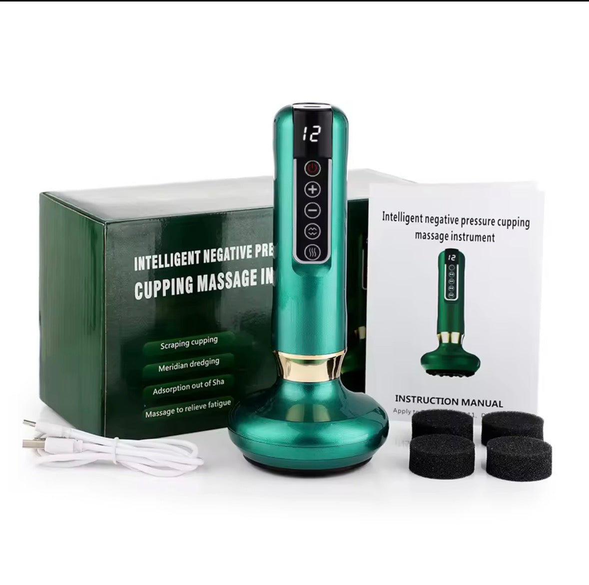 VacuRelief™ Rechargeable Cupping Massager – Deep Tissue & Scraping Therapy