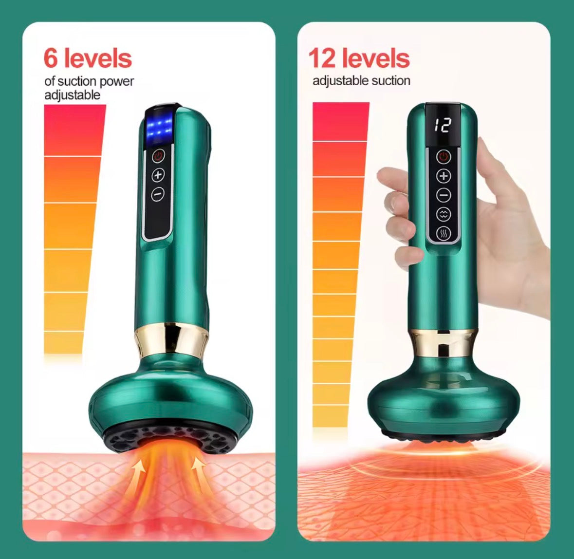 VacuRelief™ Rechargeable Cupping Massager – Deep Tissue & Scraping Therapy