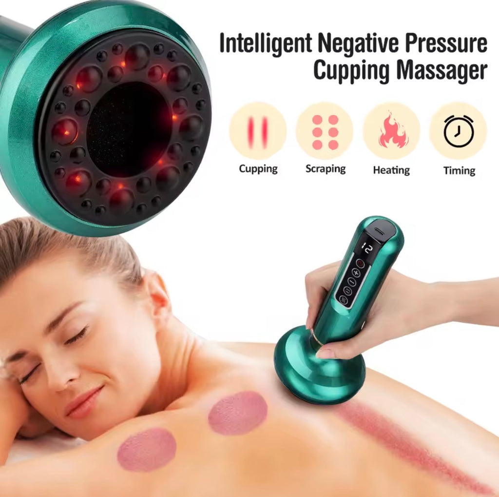 VacuRelief™ Rechargeable Cupping Massager – Deep Tissue & Scraping Therapy