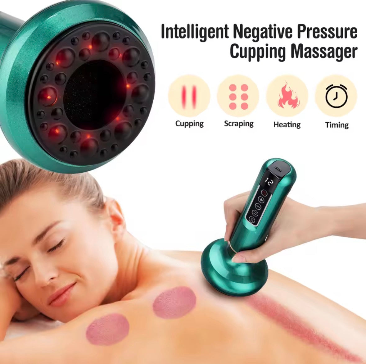VacuRelief™ Rechargeable Cupping Massager – Deep Tissue & Scraping Therapy